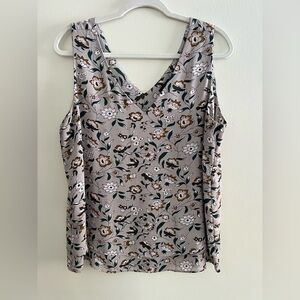 Ann Taylor Factory Floral Sleeveless Blouse